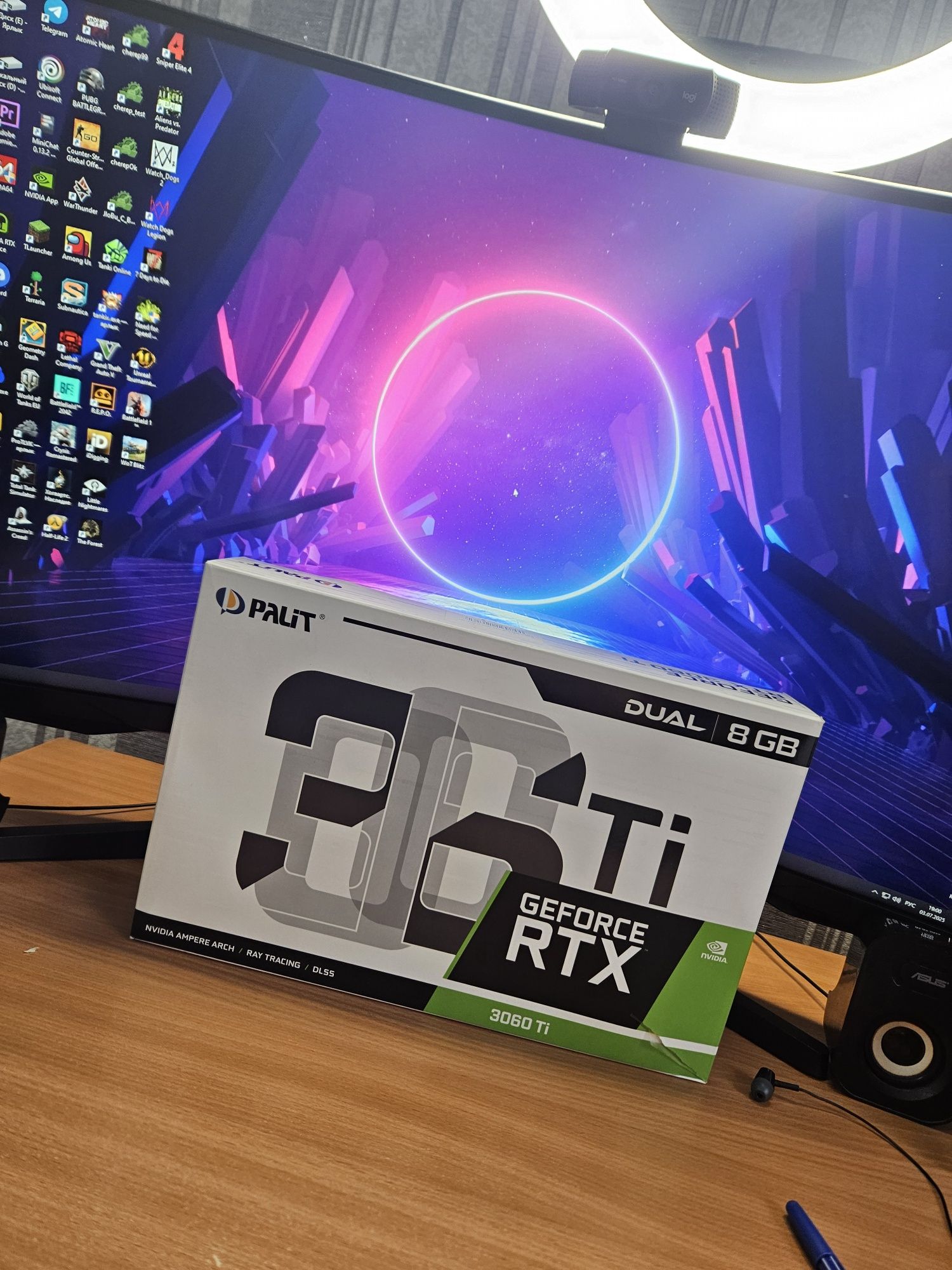 Продам видеокарту RTX 3060 Ti от PALIT
