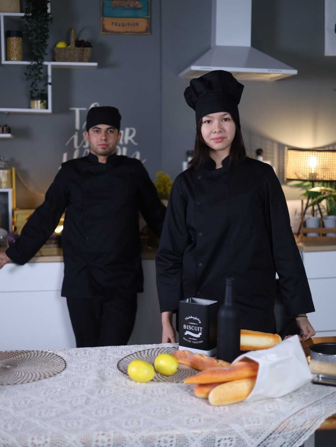 Китель повара "Kioto"+фартук в подарок спецодежда, униформа, Алматы