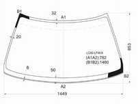Стекло лобовое MITSUBISHI MIRAGE/LANCER 4D SED 88-91 Mitsubishi Lancer
