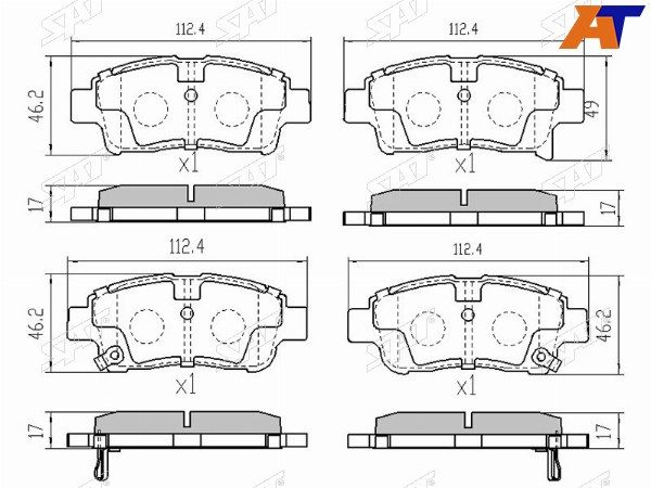 Колодки тормозные Toyota Platz
