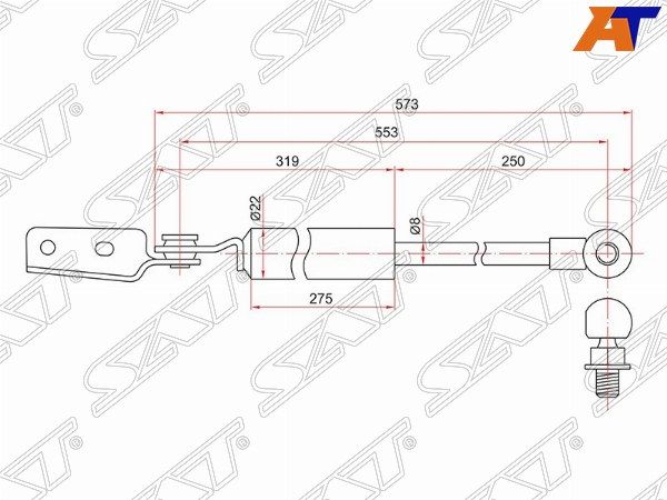 Амортизатор крышки багажника Subaru Forester