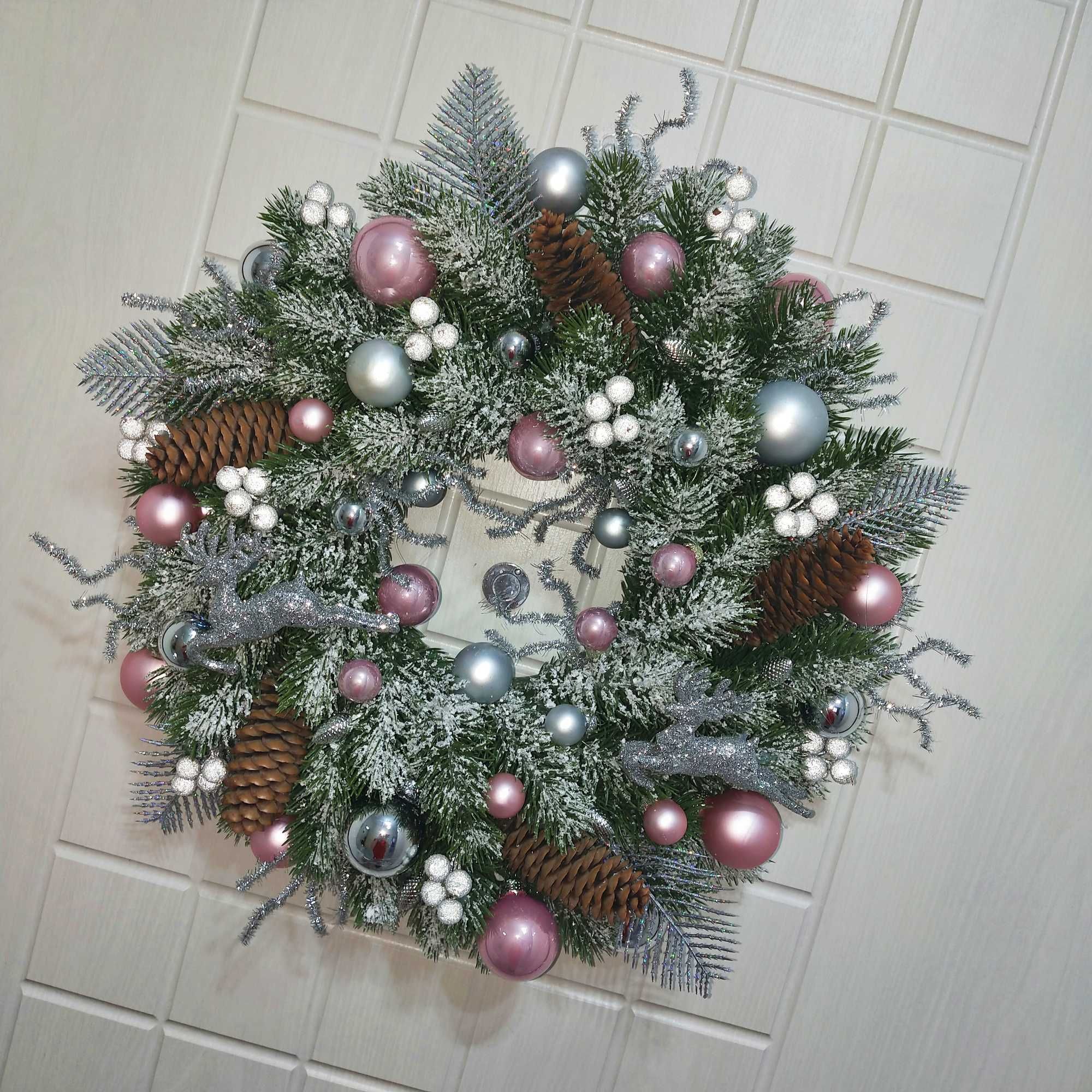 Новогодний венок, новогодний букет,  подарок, рождественский венок