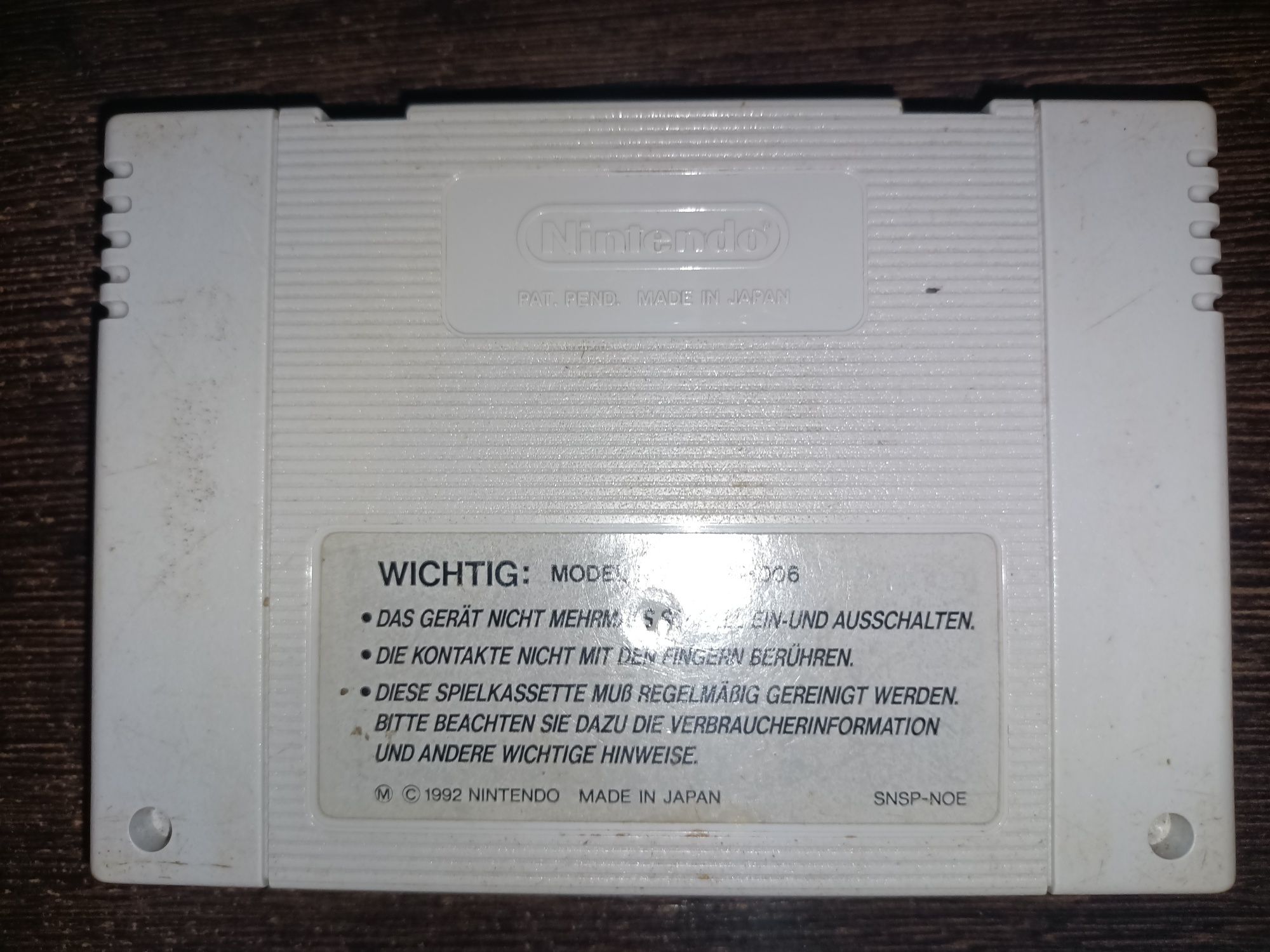 Игровая Кассета на SNES