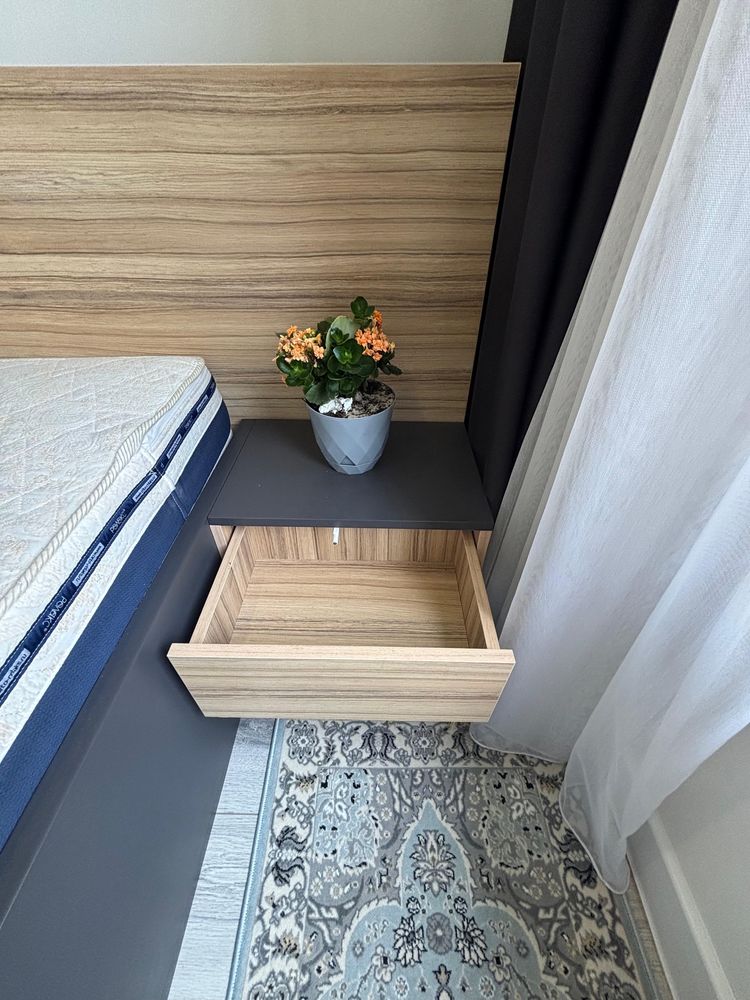 Стильная кровать 160*200 + ортопедический матрас +просторное основание
