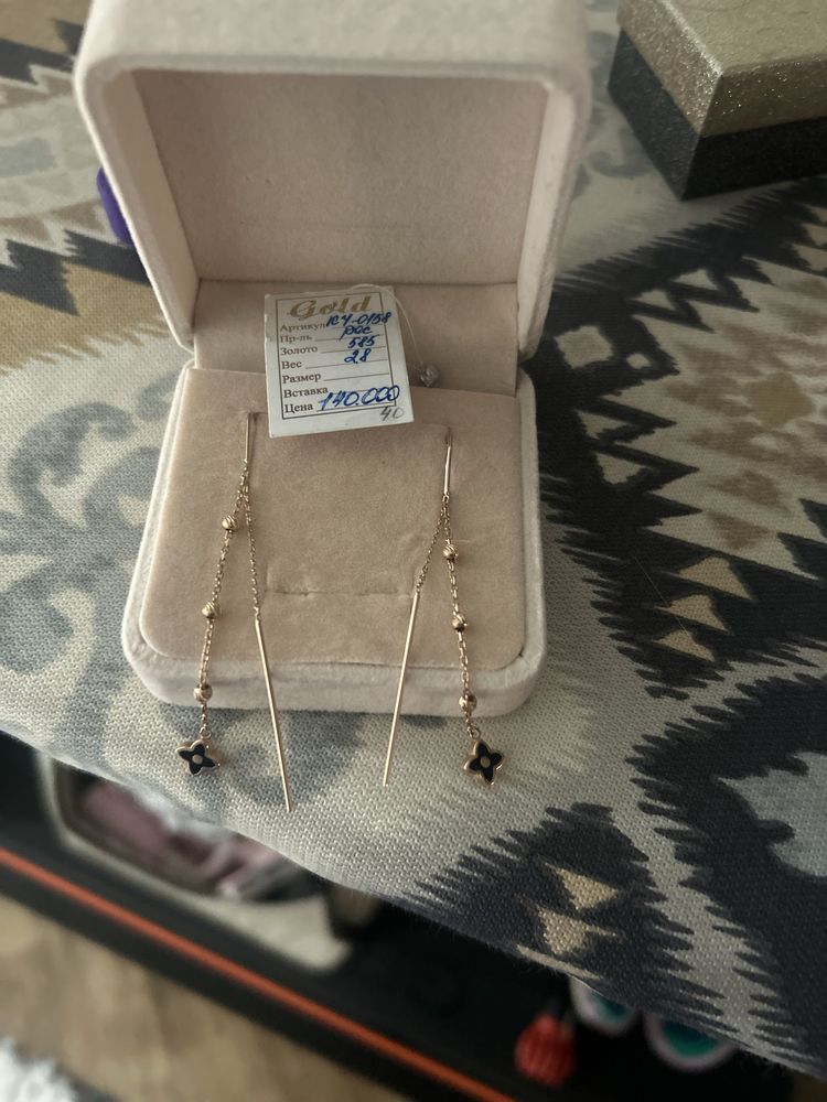 Золотые новые серьги