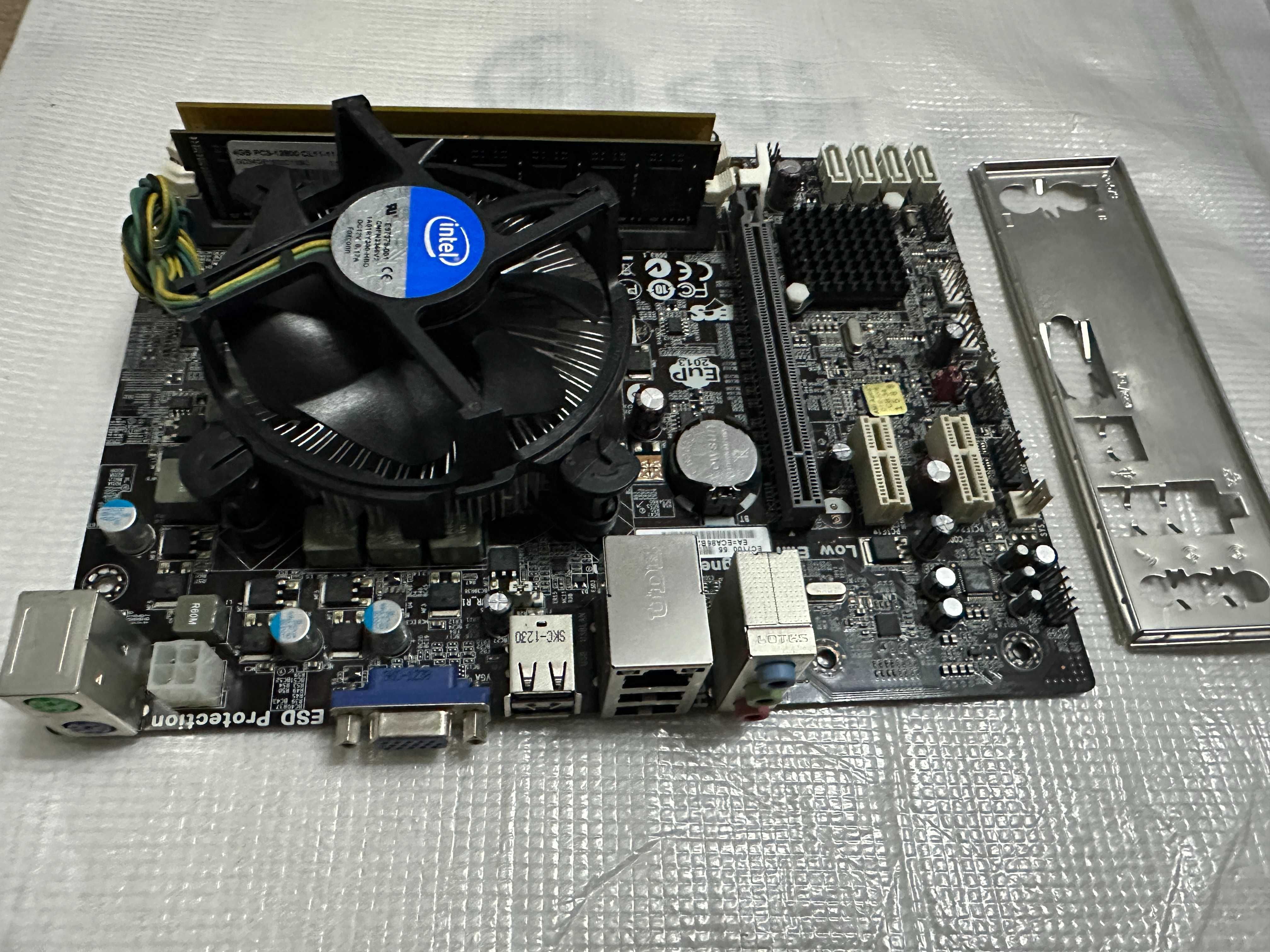 Материнская плата ASUS ECS i5 3330\3340\3470 DDR3 8Gb + кулер