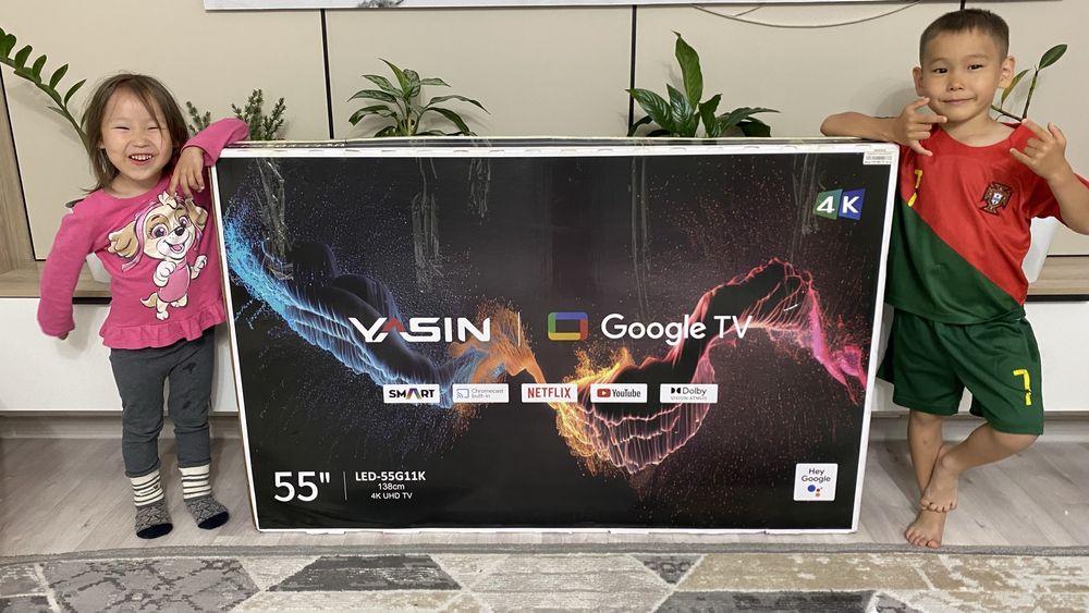 Телевизор Yasin 55 дюим почти новый