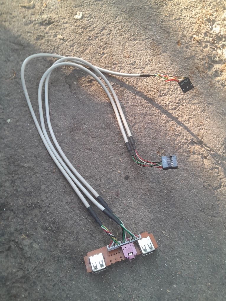 Передняя панель 2 USB и AUDIO хаб разветвитель для корпуса компьютера