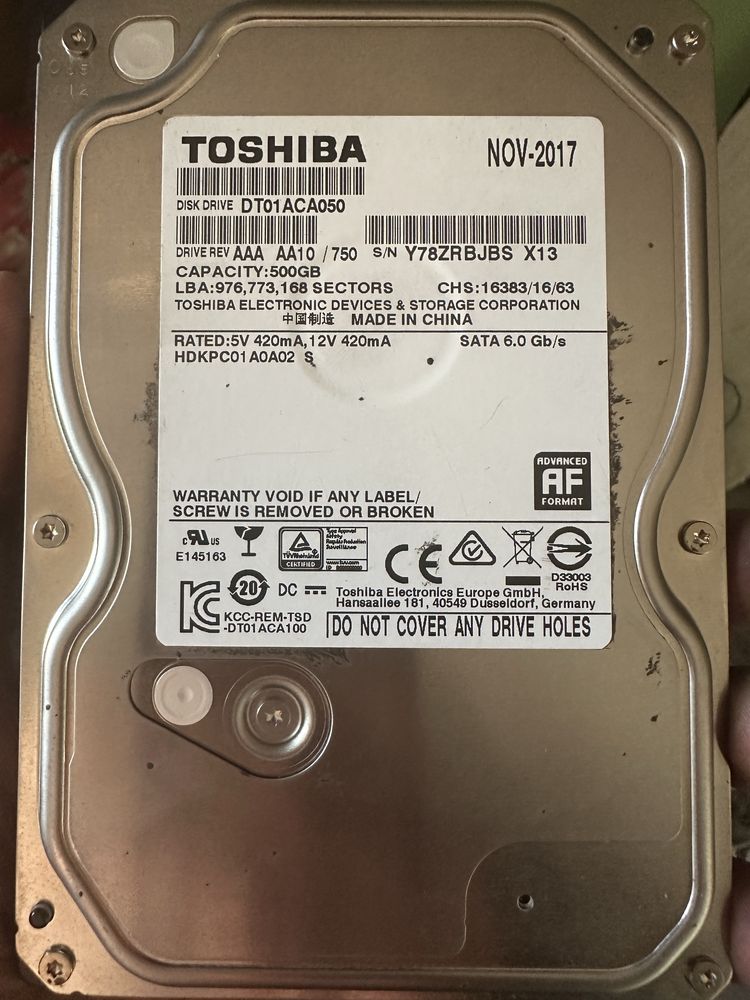 Жесткие диски HDD и SSD