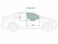 Стекло переднее правое опускное Kia Rio