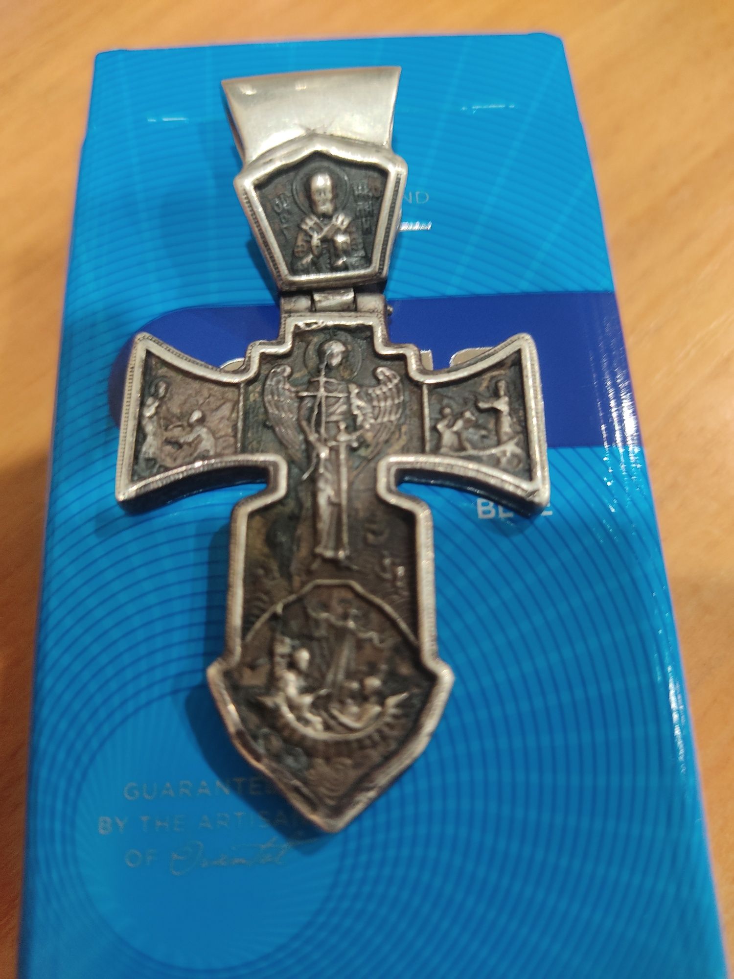 Цепь серебро с крестом