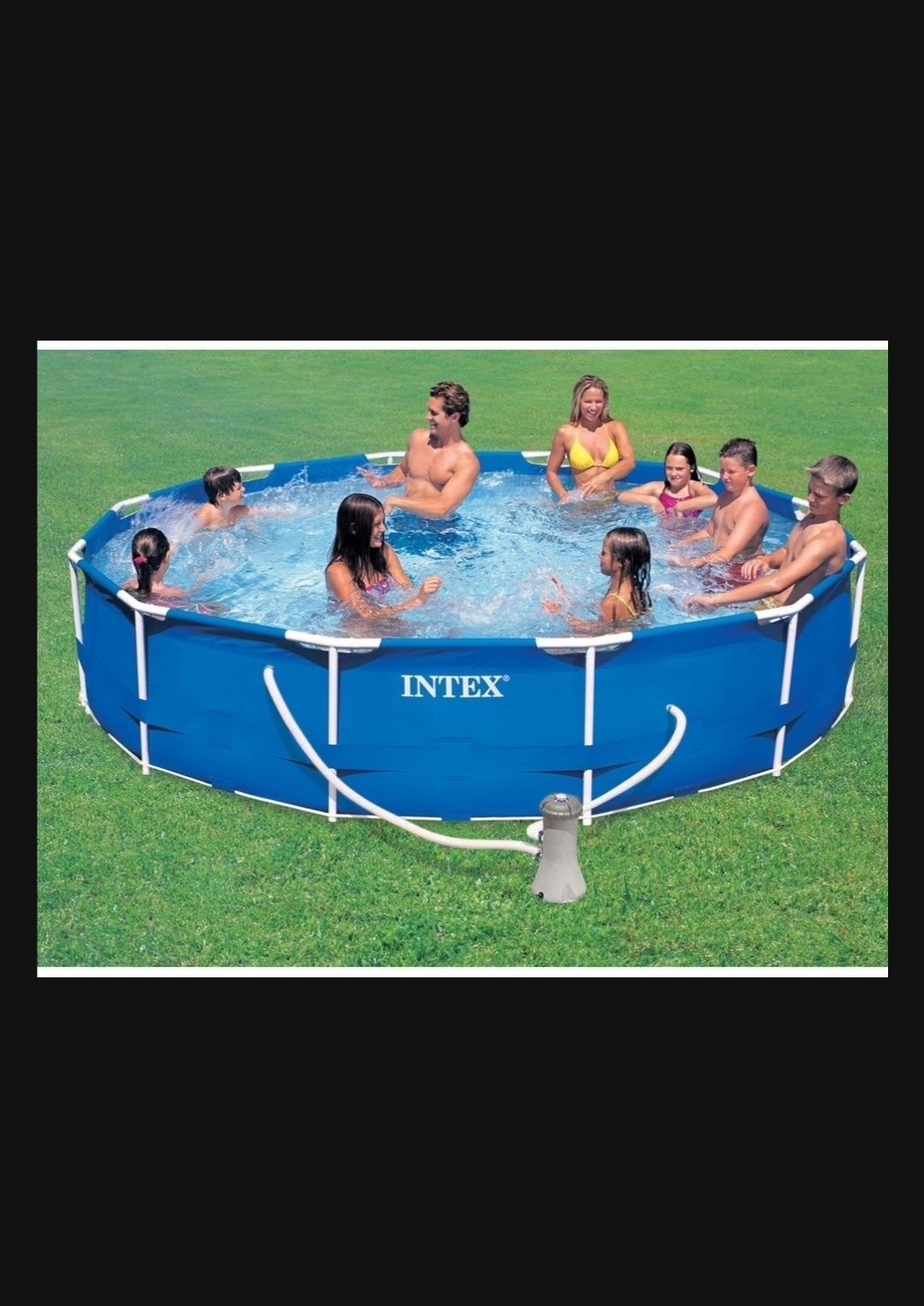 Бассейн каркасный Intex 28212NP, 366x366x76 см . Б/у.