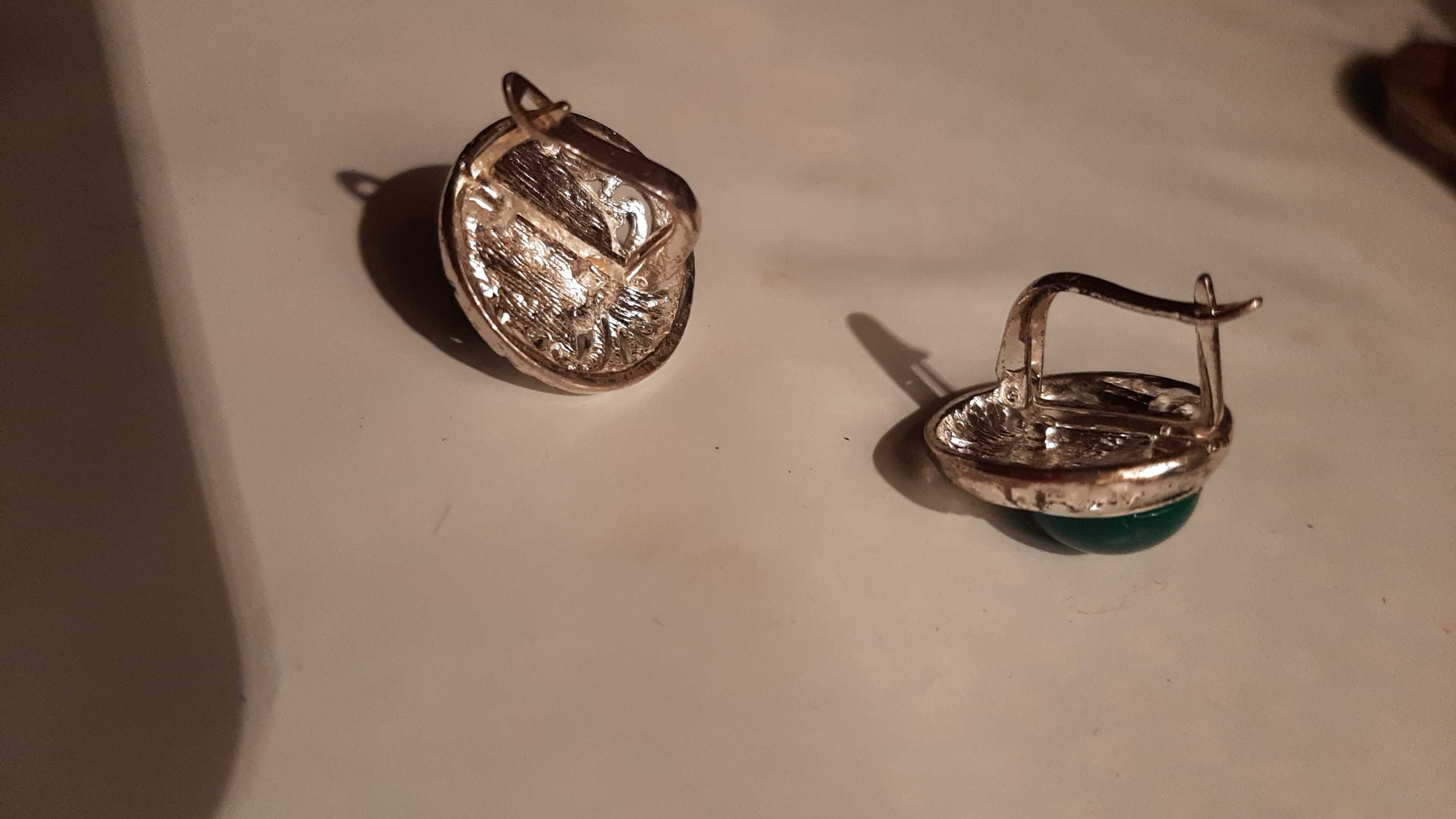 Серьги под серебро за 400тг