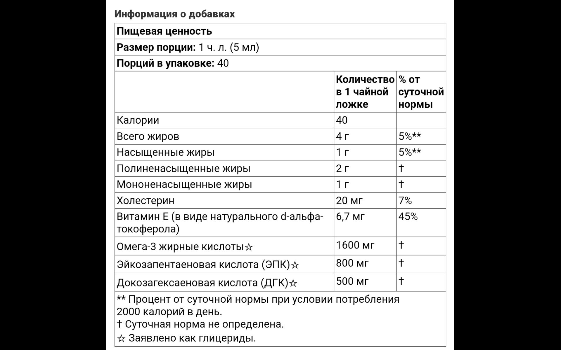 Рыбий жир с большим содержанием омега 3.