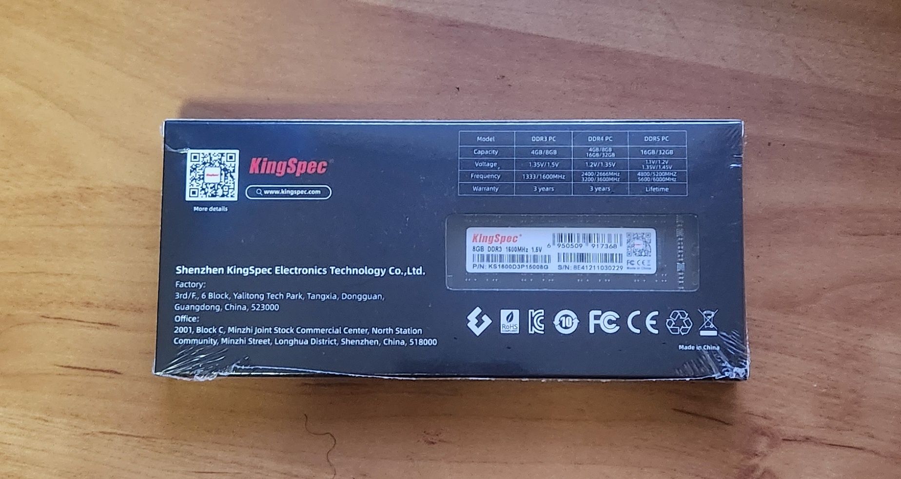 ОЗУ DDR3 2 шт. По 8 гб KingSpec