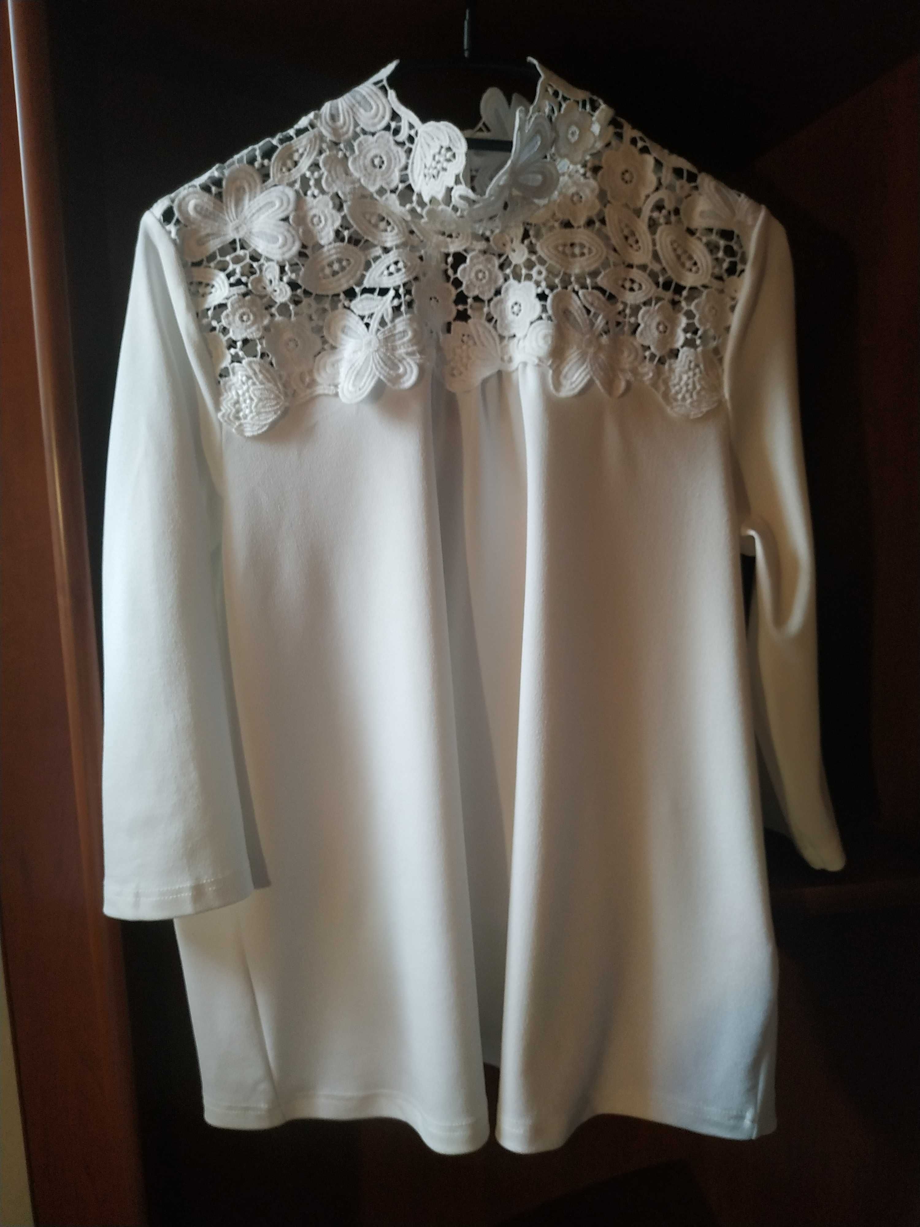 Блузка с кружевом Alessa W. Collection, как новая, р. 38/12/46