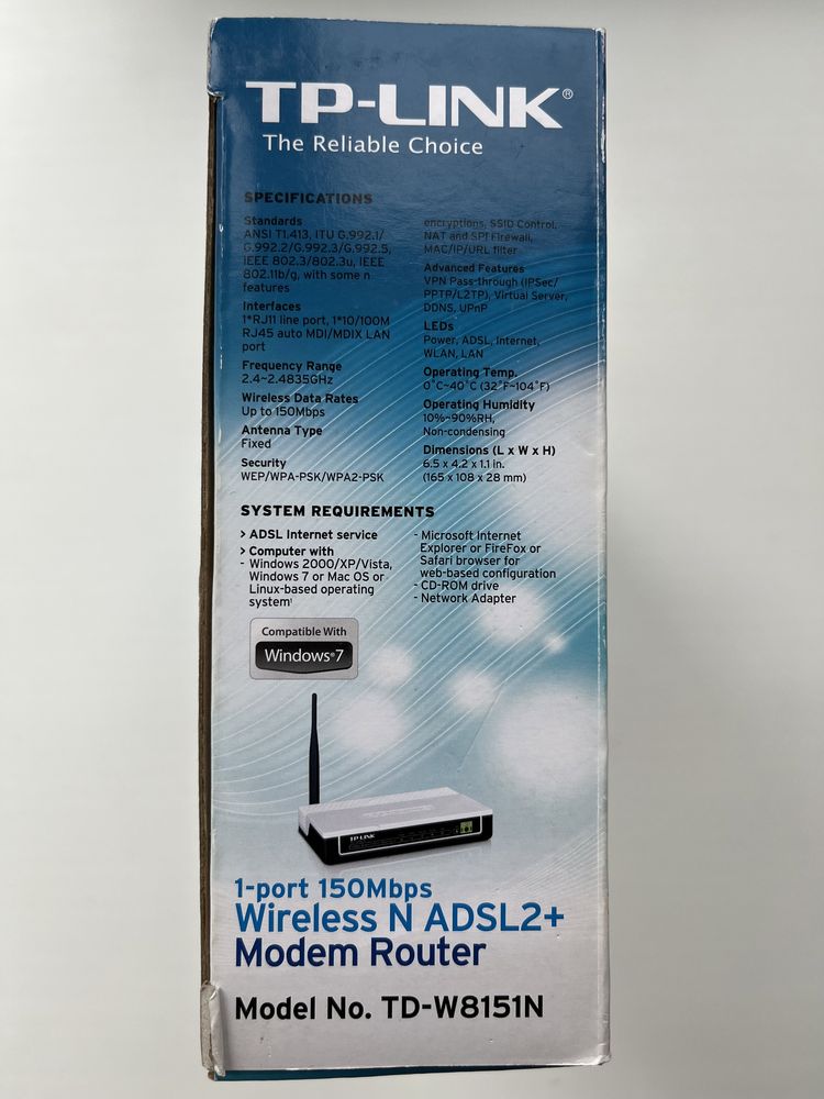 Беспроводной маршрутизатор TP-LINK (TD-W8151N)