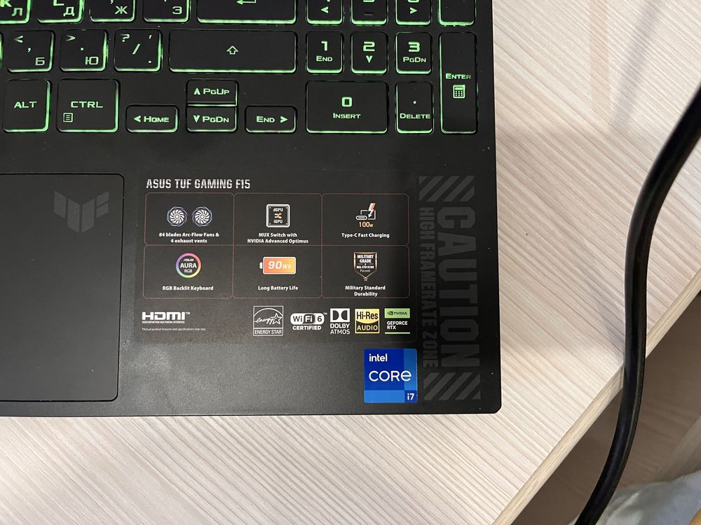 Ноутбук ASUS TUF Gaming F15 32 Гб с виндоус