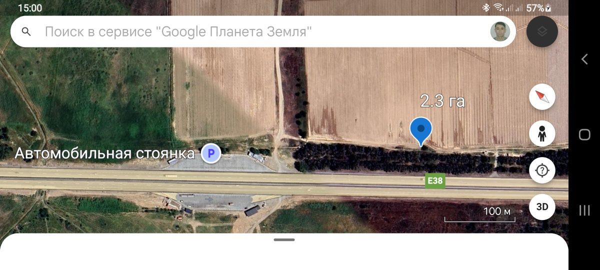 Трасса бойындағы ауылшаруашылық жер. (МемАкт, 2.3 га жалға 49 ж. 1993ж