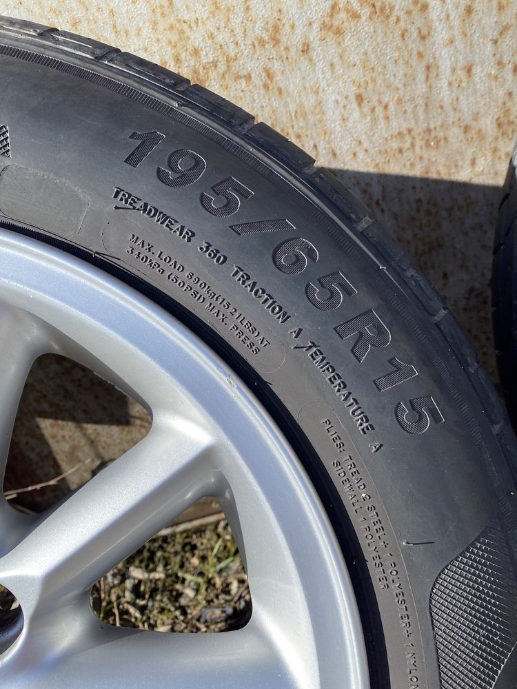 Диски титановые БМВ оригинал с резиной  195/65/R15