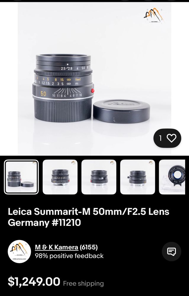 Leica Summarit-M 50mm f/2.5