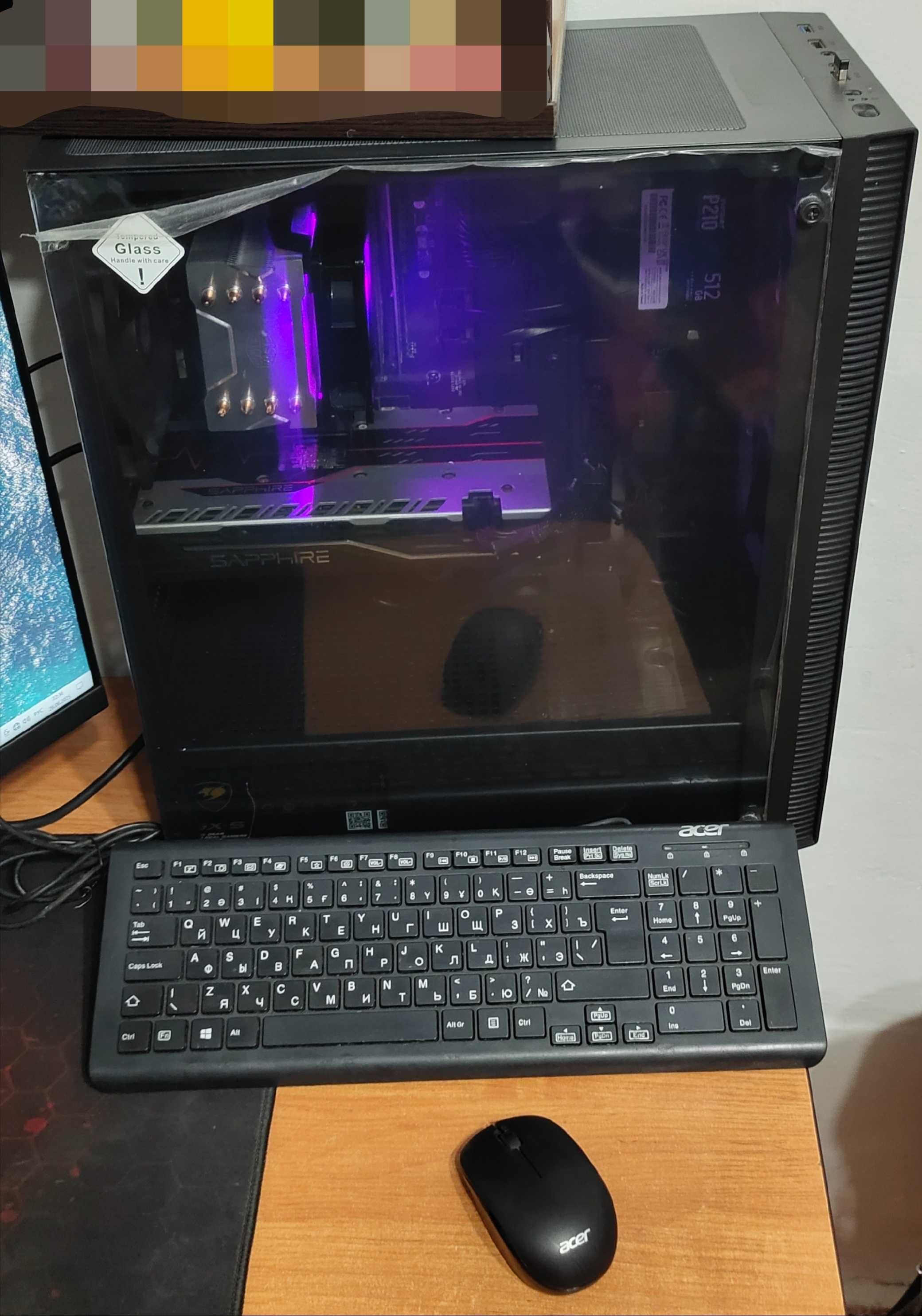 Компьютер в новой сборке i7-6700 видеокарта RX 580 и ОЗУ 16gb