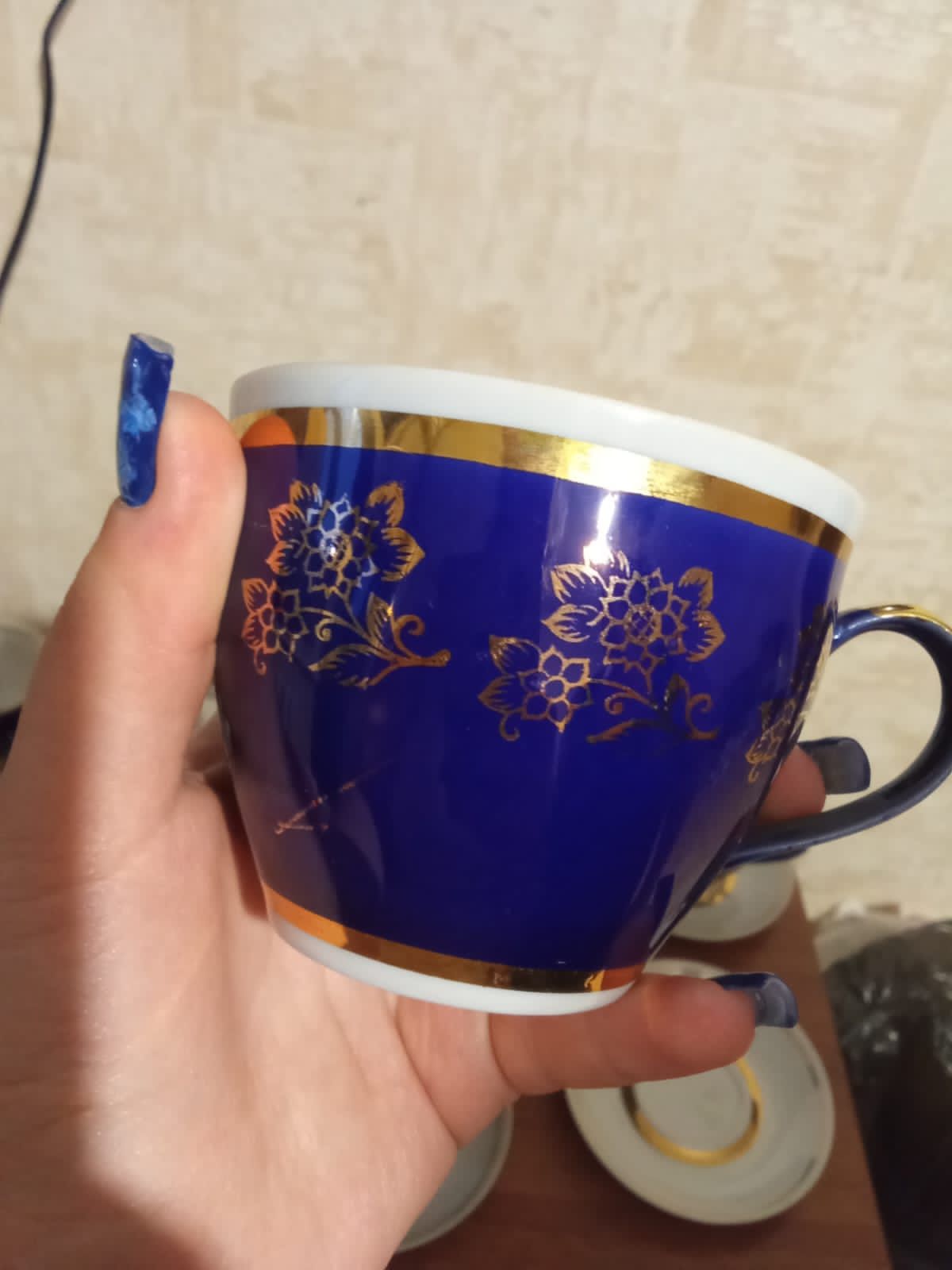 Сервиз чайный кобальт Полонский СССР