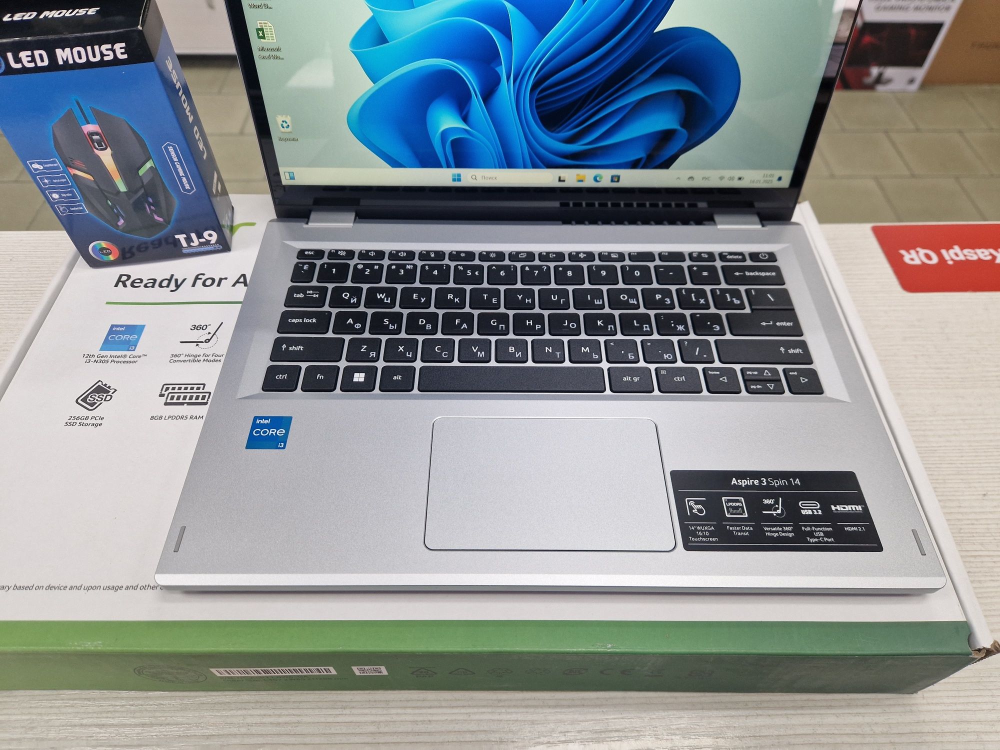 Новые Acer Spin 14 (Cенсорный WUXGA IPS, Core i3-N305)