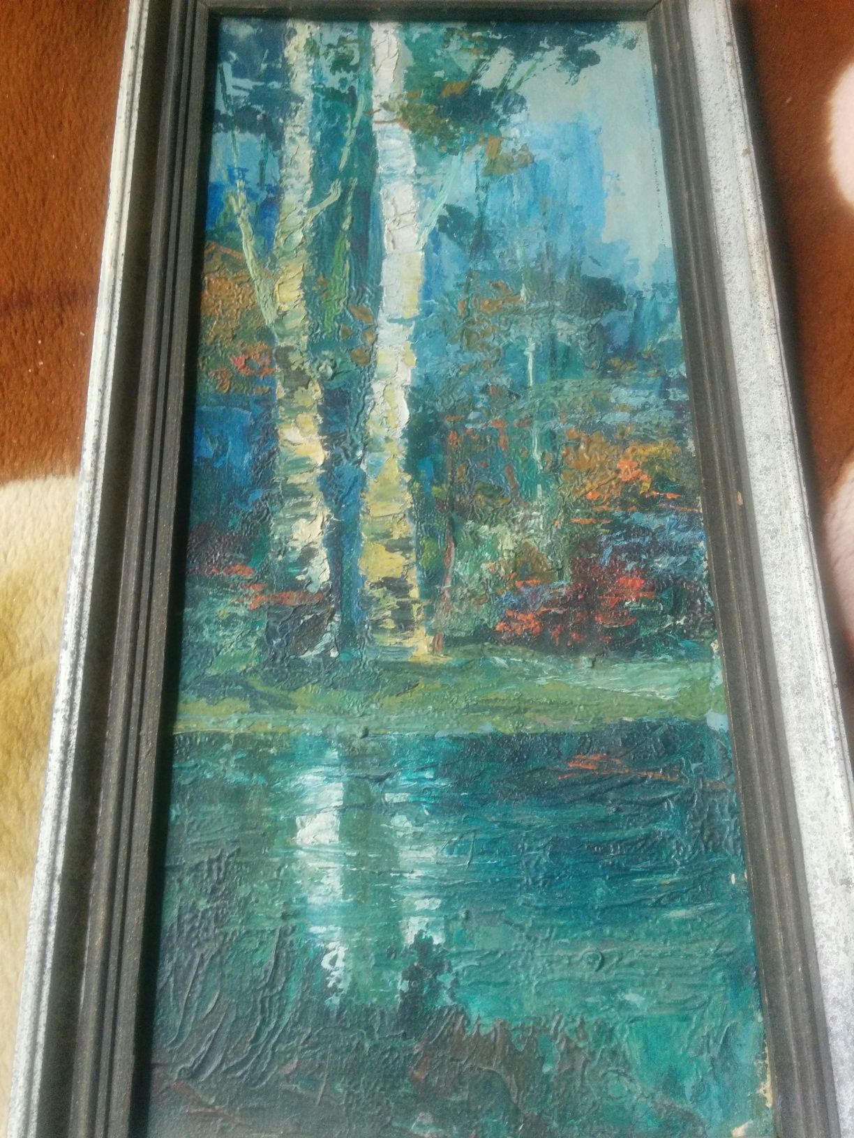 Картина ,масло *Берёзки* Орлов.Е.И 1997г. Алма-ата.