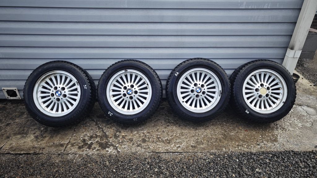 Диски титановые R-16-5x120 от е39-е34 + Шипованная резина 4шт