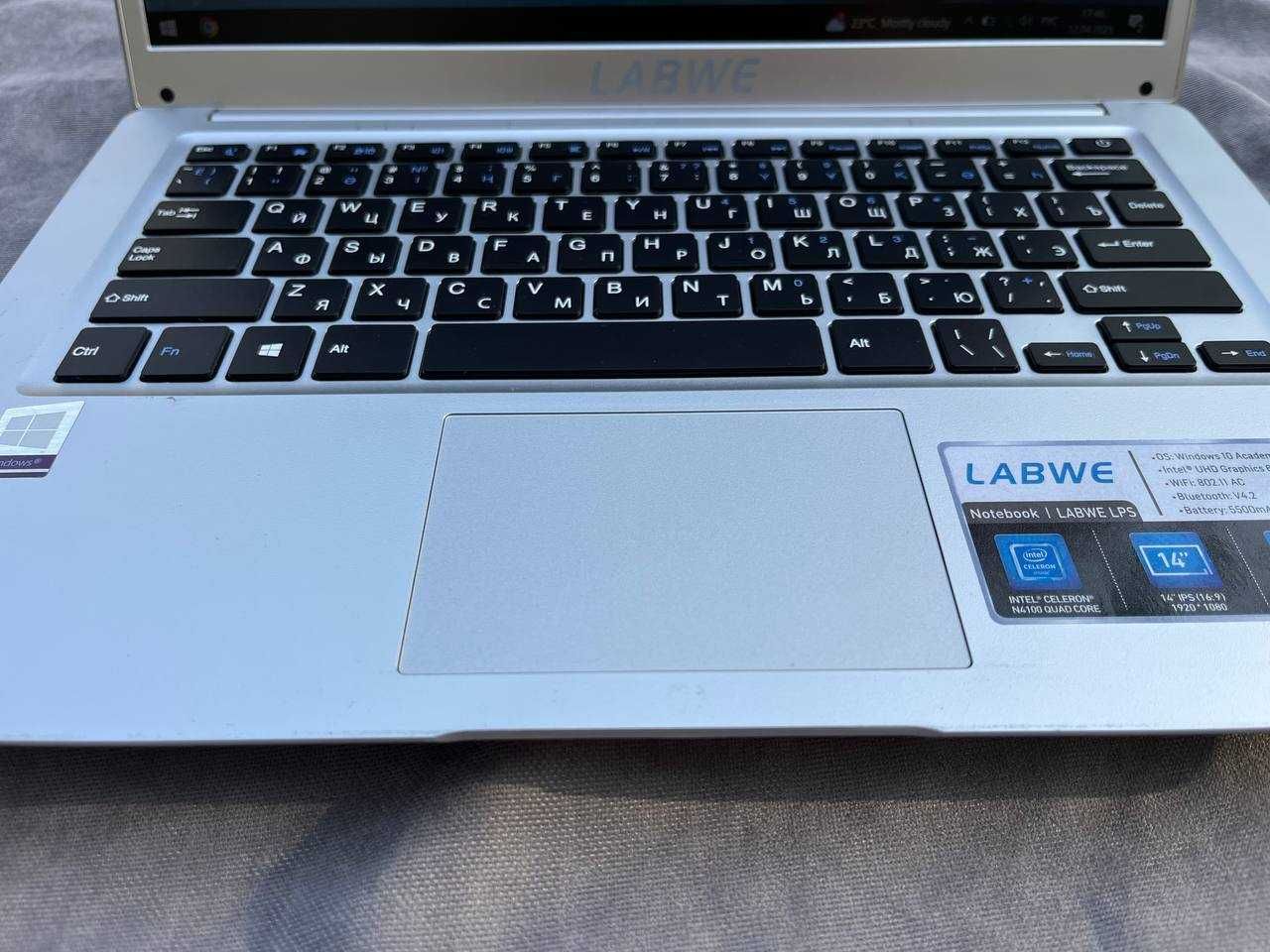 бюджетный ноутбук для офиса LABWE Celeron*ОЗУ 8*SSD 128*FullHD Экран