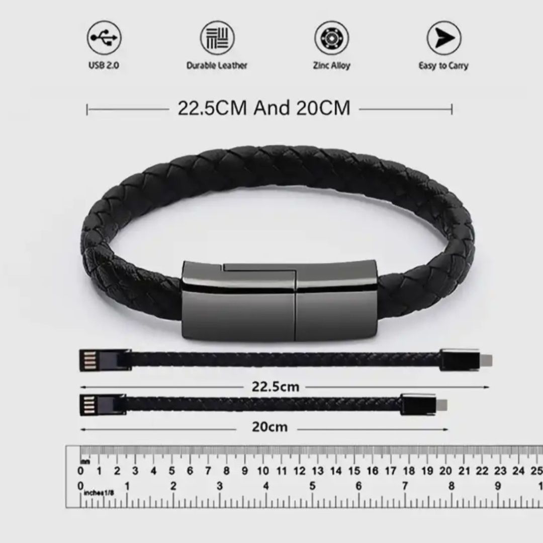 USB кабель-браслет зарядный