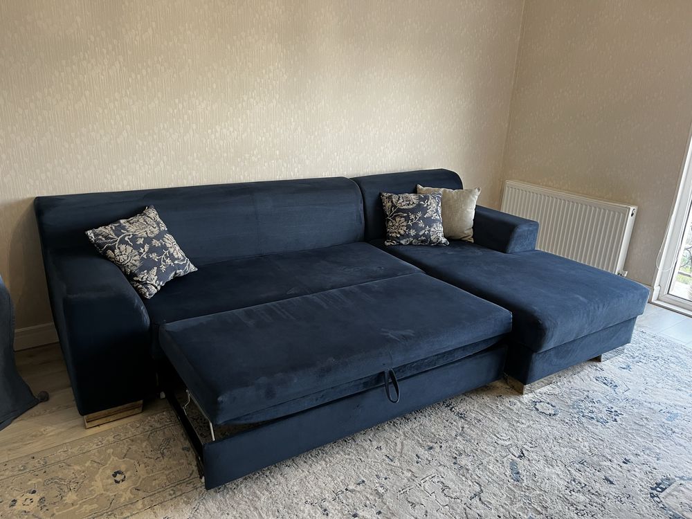 Угловой диван Enza Home с ящиком, 280×160 см