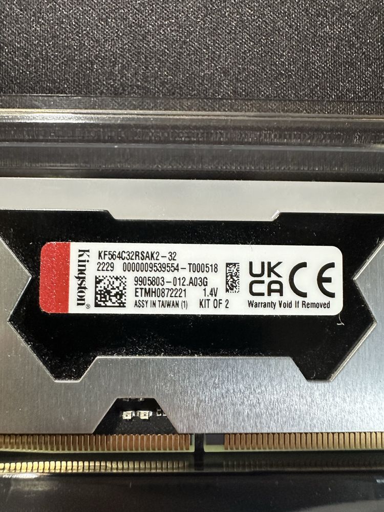 Оперативная память DDR 5 kingston 2x16 6400 mt/s