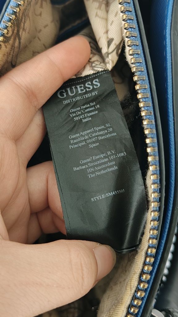 Сумка Guess 1981  тёмно-синий оригинал