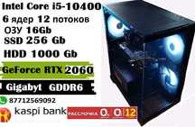 игровой Core i5 10400\озу16G\SSD250\HDD 1000\RTX2060 6G