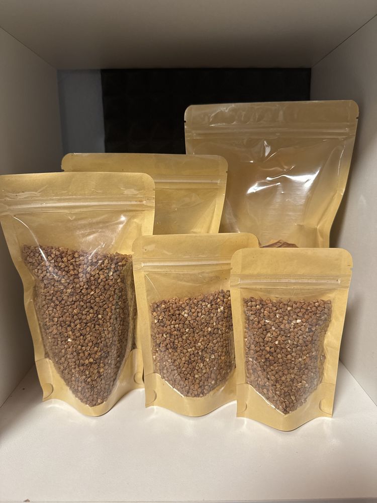 Пакеты крафт дой пак с зиплок с окном zip lock doypack для фасовки