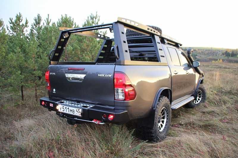 Фаркоп Бампер силовой задний РИФ Toyota Hilux