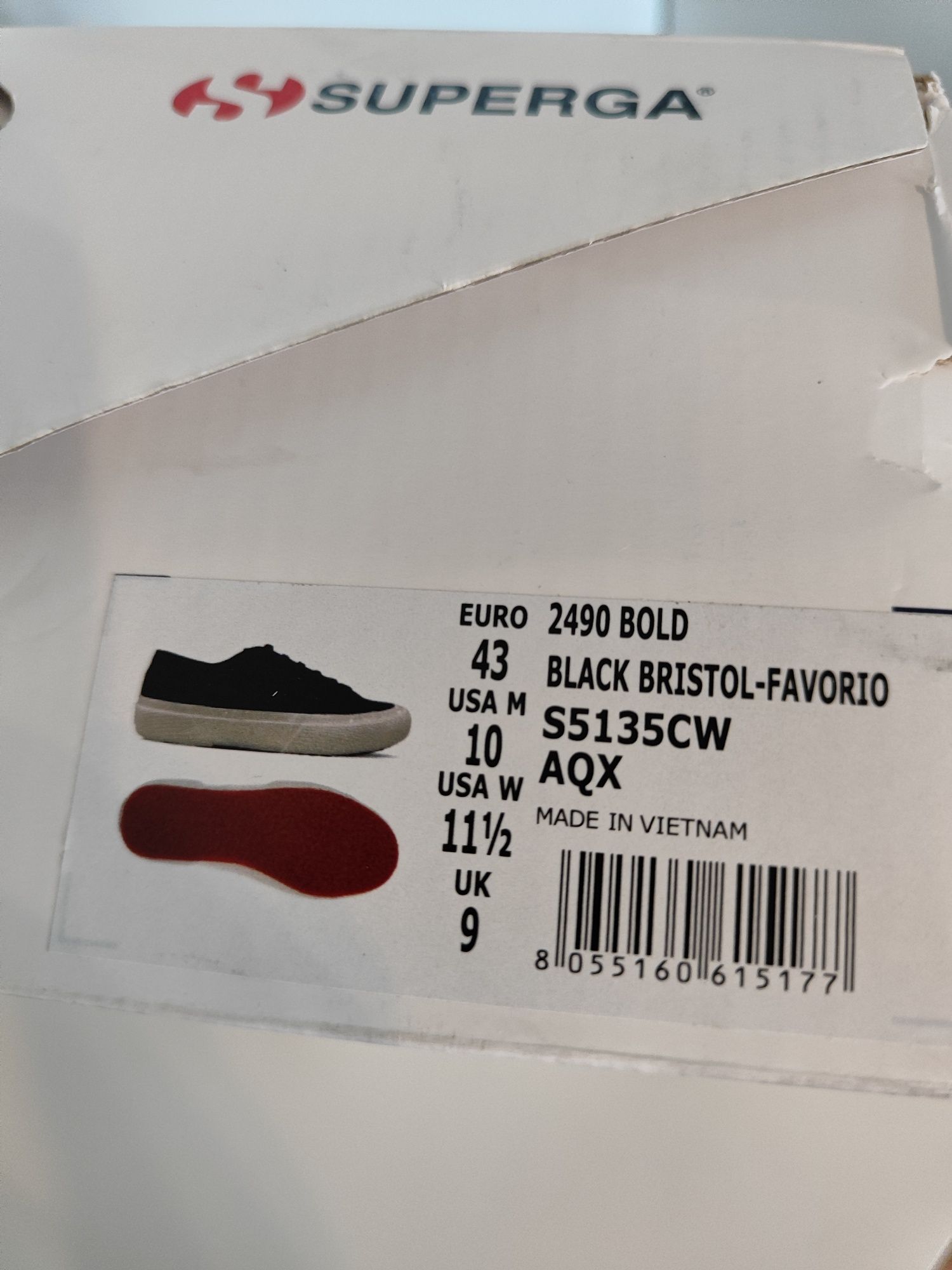 Мужские кеды Superga размер EUR 43
