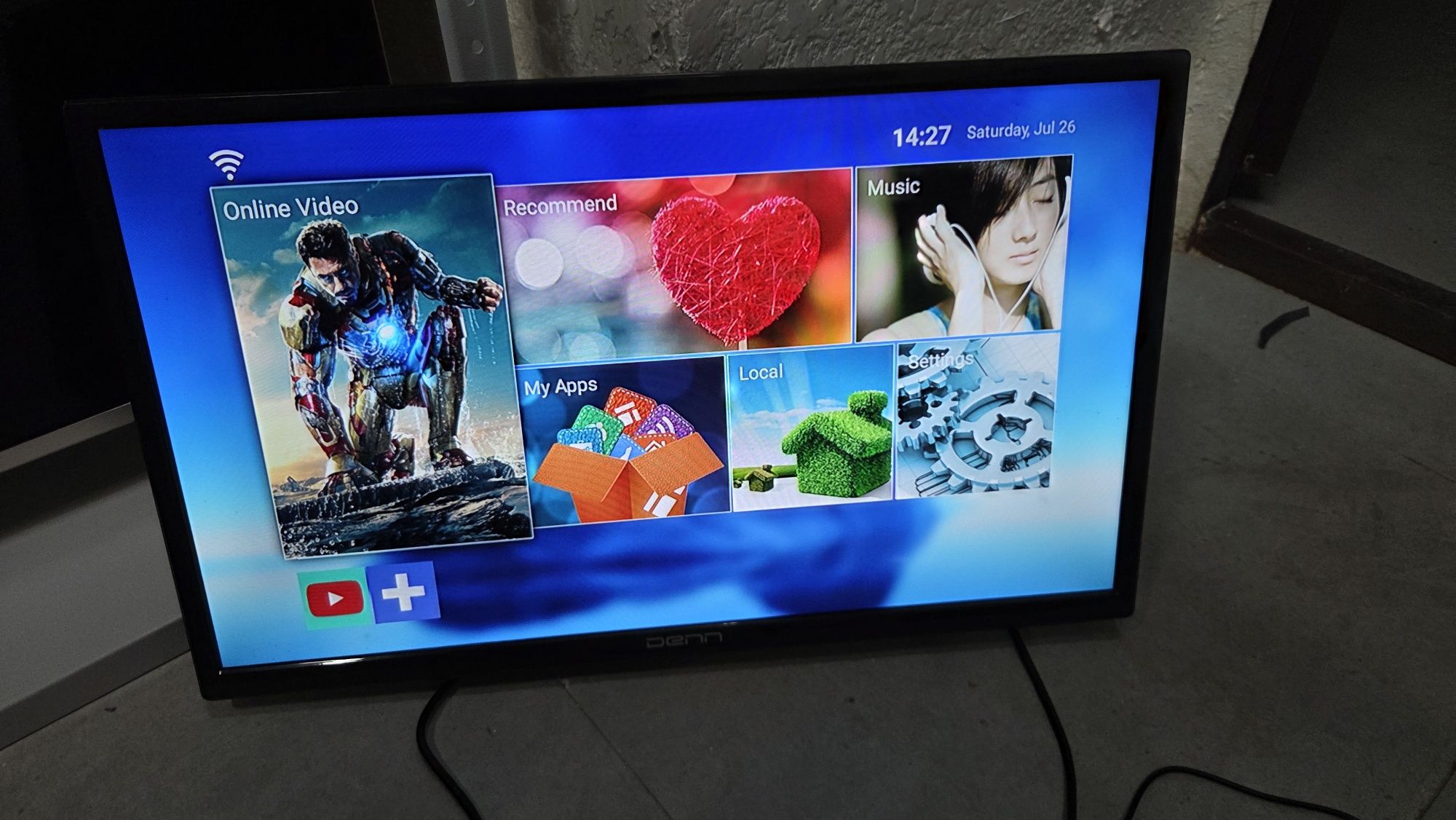 *️⃣ Denn Led Tv 61см + Андроид Приставка/ QTV !!!