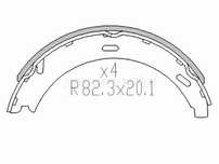 Колодки ручного тормоза MERCEDES W245/W202/W203/W124/W210 Mercedes-ben
