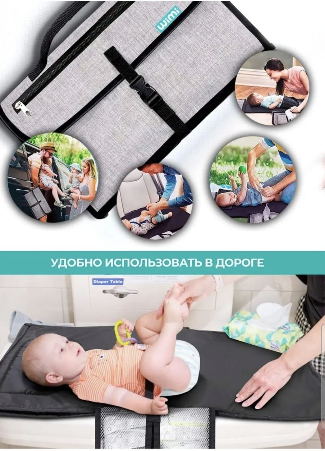 Продам сумку для мам 3 в 1, сумка-органайзер, пеленальный коврик