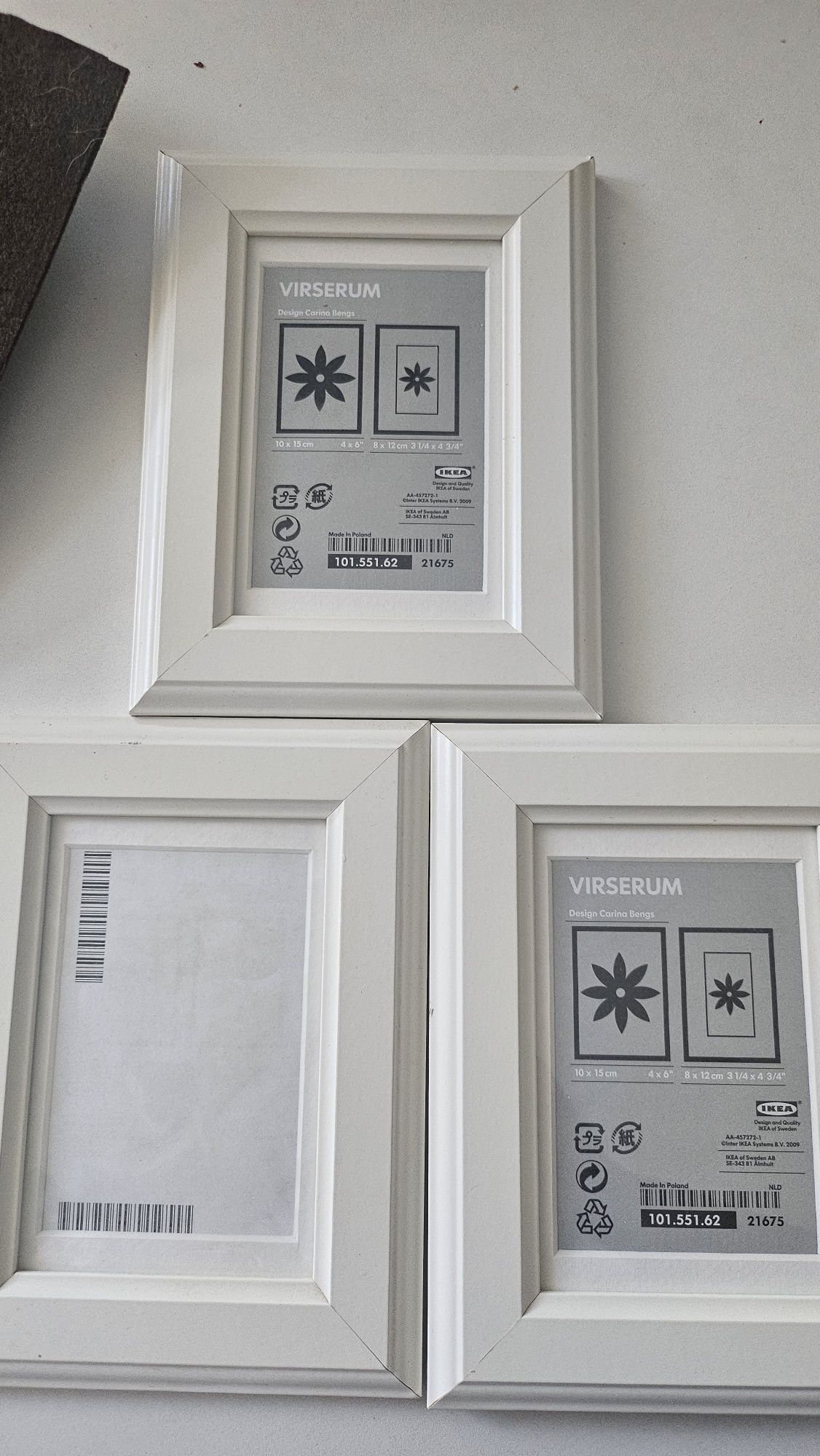 фоторамка ikea 10х15 см белая из дерева