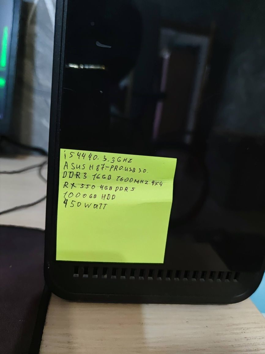 Системный блок хороший i5 4440/rx550 4gb/16gbddr3/1000hdd пк для игр