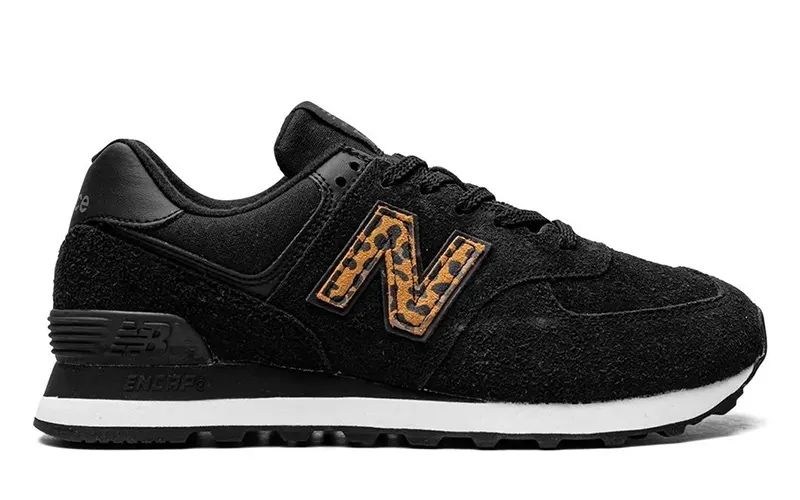 Кроссовки New Balance 574 модель с Leopard вставкой