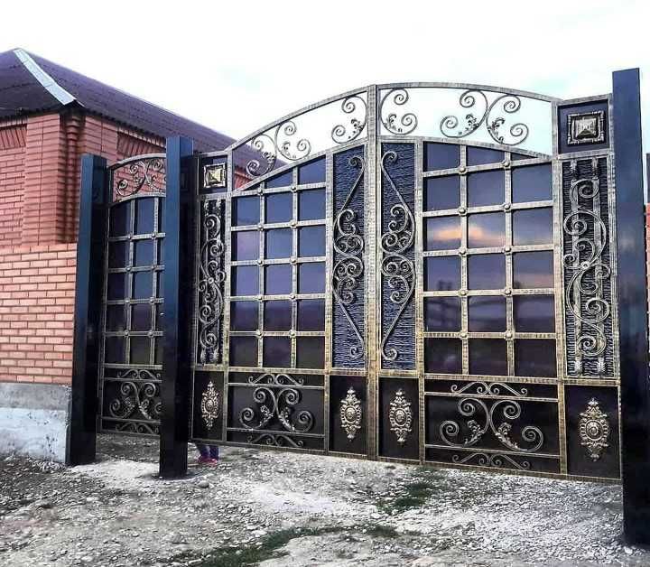 Вороты Забор Калитка Кованный Калитка Распашные Откатные Ворота Ковка!