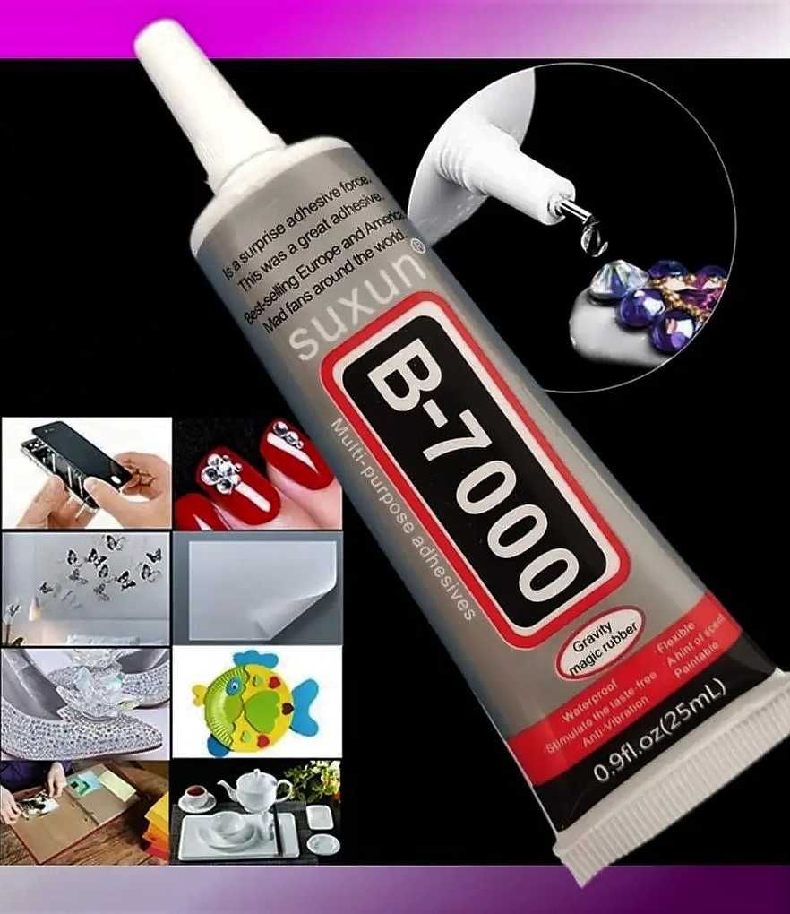 Клей B-7000 прозрачный для смартфонов, планшетов, телефонов, дисплеев