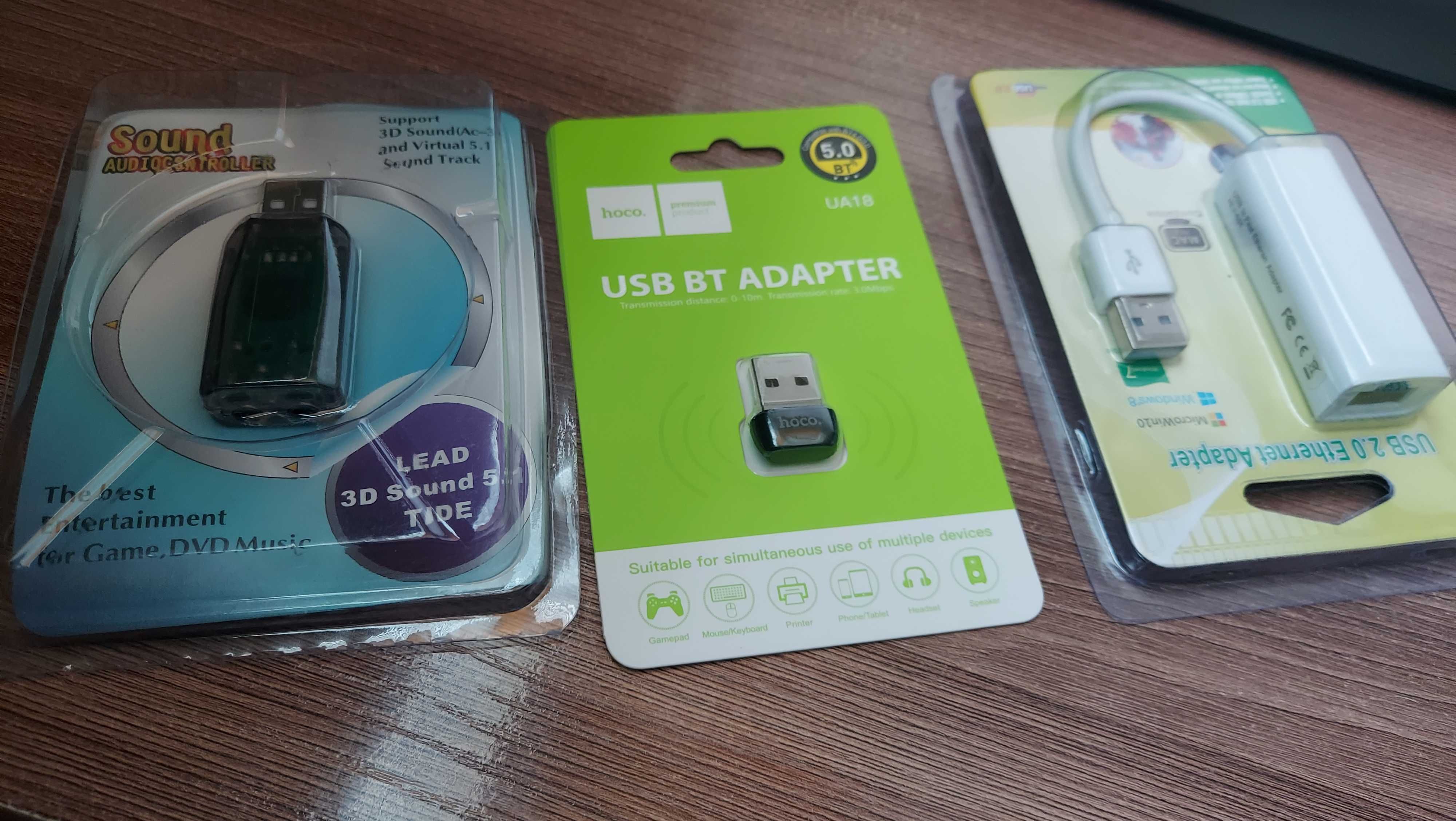 usb Bluetooth блютуз, usb lan интернет,внешняя usb звук плата