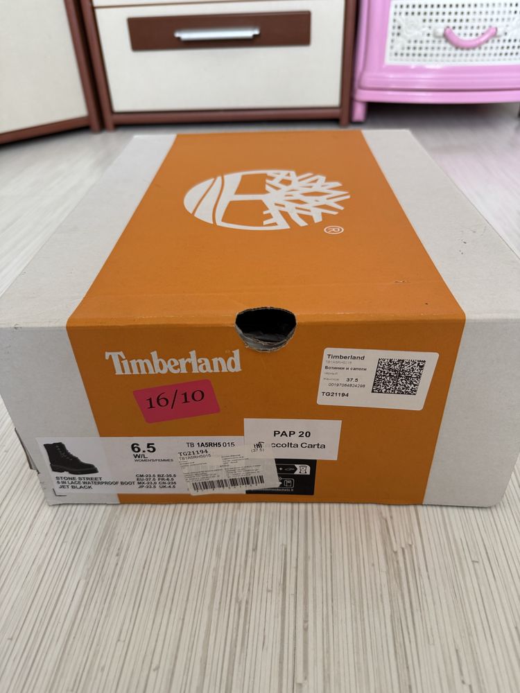 Ботинки Timberland черные, женские.
