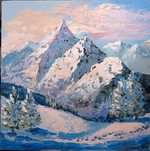 Картина маслом "Fresco", мастихин, 40 на 40